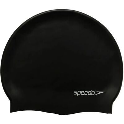 Speedo Black Silicone Flat Swimming Cap - Swimming Cap Speedo Black Silicone Flat Swimming Cap - Swimming Cap