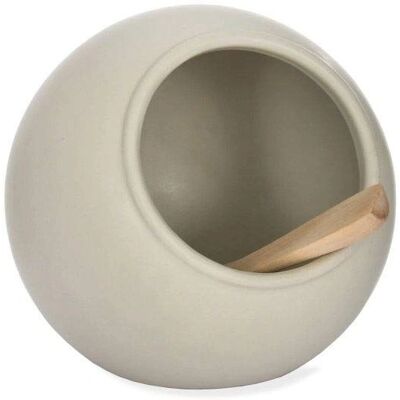 Garden Trading Ceramic Salt Cellar - Neutral Kitchen Accessory Garden Trading Ceramic Salt Cellar - Neutral Kitchen Accessory