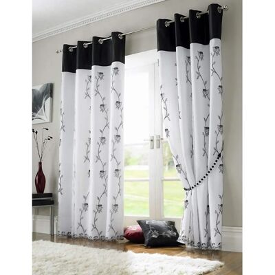 Livinluxury Tahi Fully Lined Black Curtains - Curtain Livinluxury Tahi Fully Lined Black Curtains - Curtain