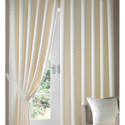 Livinluxury Madi Cream Fully Lined Pencil Pleat Curtains - Curtains Livinluxury Madi Cream Fully Lined Pencil Pleat Curtains - Curtains