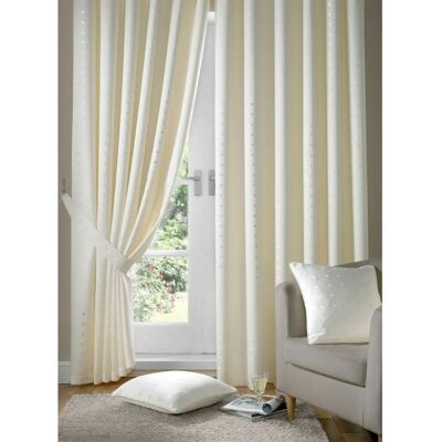 Livinluxury Madi Cream Fully Lined Pencil Pleat Curtains - Curtains Livinluxury Madi Cream Fully Lined Pencil Pleat Curtains - Curtains
