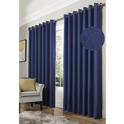 Alan Symonds Diamond Blackout Curtains - Blue 229cm x 183cm - Curtains Alan Symonds Diamond Blackout Curtains - Blue 229cm x 183cm - Curtains