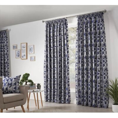 Alan Symonds Skandi Geometric Jacquard Fully Lined Curtains - Curtains Alan Symonds Skandi Geometric Jacquard Fully Lined Curtains - Curtains