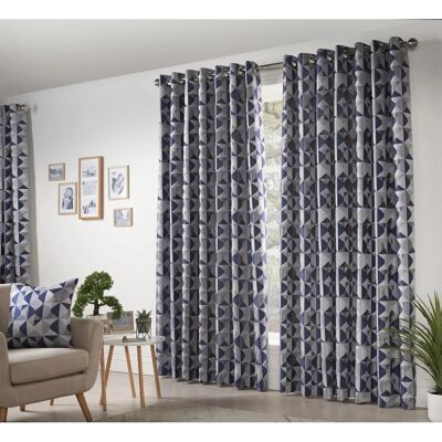 Alan Symonds Skandi Geometric Jacquard Fully Lined Eyelet Curtains - Curtain Alan Symonds Skandi Geometric Jacquard Fully Lined Eyelet Curtains - Curtain
