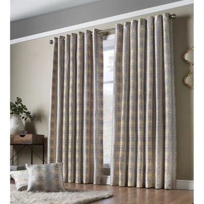 Livinluxury Reflection Ochre Curtains - Room Darkening Livinluxury Reflection Ochre Curtains - Room Darkening