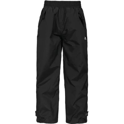 Pantaloni impermeabili neri per bambini Trespass - 7-8 anni Pantaloni impermeabili neri per bambini Trespass - 7-8 anni