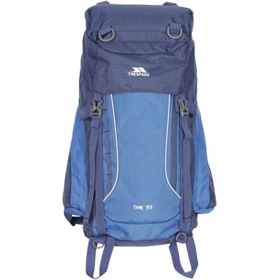 Zaino Trek 33L Unisex Trespass - Blu - Supporto Escursionismo Zaino Trek 33L Unisex Trespass - Blu - Supporto Escursionismo