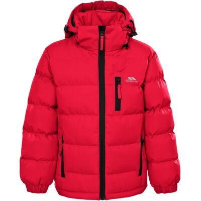 Trespass Kids Tuff Padded Jacket - Red - Kids Outdoor Coat Trespass Kids Tuff Padded Jacket - Red - Kids Outdoor Coat