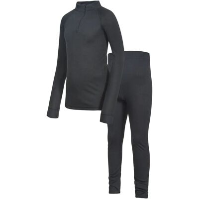 Trespass Kinder Unite360 Thermo Set - Zwart - 3-4 jaar Trespass Kinder Unite360 Thermo Set - Zwart - 3-4 jaar