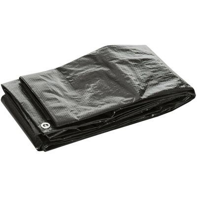 Manta Protector de Tierra Negra Trespass Faulken - Resistente al Agua - 12x8 pies Manta Protector de Tierra Negra Trespass Faulken - Resistente al Agua - 12x8 pies