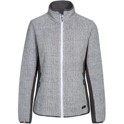 Chaqueta de forro polar gris jaspeado de Trespass - Cremallera completa Chaqueta de forro polar gris jaspeado de Trespass - Cremallera completa
