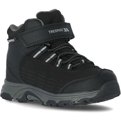 Trespass Harrelson Wasserdichte Kinder Wanderschuhe - Schwarz - Größe 12K Trespass Harrelson Wasserdichte Kinder Wanderschuhe - Schwarz - Größe 12K