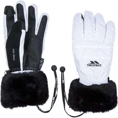 Trespass Yanki White Lightly Padded Winter Gloves - Gloves Trespass Yanki White Lightly Padded Winter Gloves - Gloves