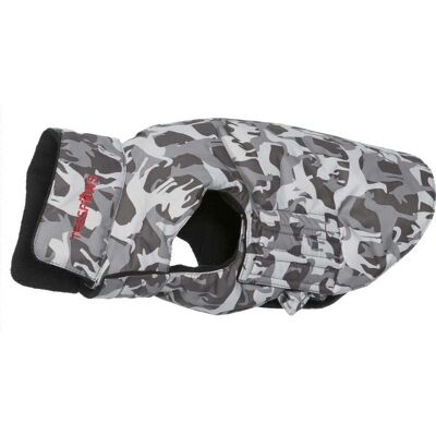 Trespaws Charly Wasserdichter Hunderegenmantel - Camo, Grau, M Trespaws Charly Wasserdichter Hunderegenmantel - Camo, Grau, M
