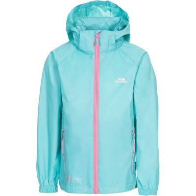 Trespass Kinder Wasserdichte Kapuzenjacke - Blau/Grün - 7-8 Jahre Trespass Kinder Wasserdichte Kapuzenjacke - Blau/Grün - 7-8 Jahre