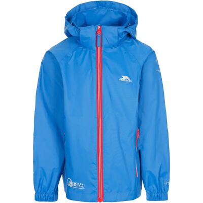 Trespass Unisex Kids Qikpac X Packaway Waterproof Hooded Jacket Coat Blue 5-6 Yrs Trespass Unisex Kids Qikpac X Packaway Waterproof Hooded Jacket Coat Blue 5-6 Yrs