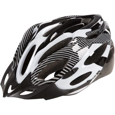 Trespass Crankster Bike Helmet - White S/M - Lightweight, Adjustable Fit Trespass Crankster Bike Helmet - White S/M - Lightweight, Adjustable Fit