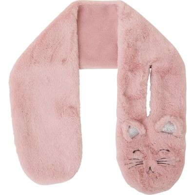 Accessorize Kids' Fluffy Cat Scarf - Pink Accessorize Kids' Fluffy Cat Scarf - Pink