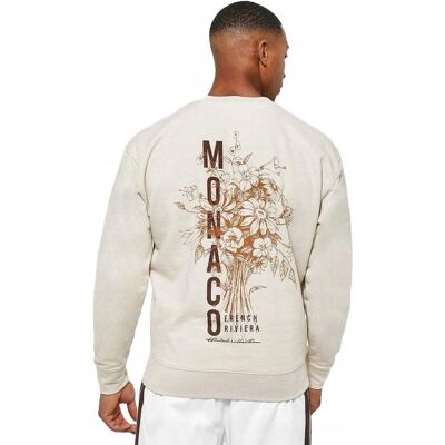 boohooman - Monaco-Print - Beige - M - Sweatshirt boohooman - Monaco-Print - Beige - M - Sweatshirt