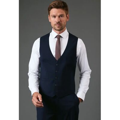 Burton Model UK 10 Tailored Fit Navy Waistcoat - Smart Burton Model UK 10 Tailored Fit Navy Waistcoat - Smart