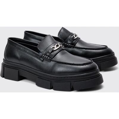 boohooman Herr Loafer mit dicker Sohle - Schwarz - 42 boohooman Herr Loafer mit dicker Sohle - Schwarz - 42