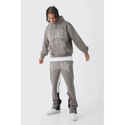 boohooman Herren Oversize Trainingsanzug - Grau - L boohooman Herren Oversize Trainingsanzug - Grau - L