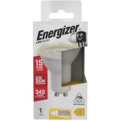 Ampoule LED Energizer GU10 36° Non Dimmable Blanc Chaud - Ampoule - Publicité Ampoule LED Energizer GU10 36° Non Dimmable Blanc Chaud - Ampoule - Publicité