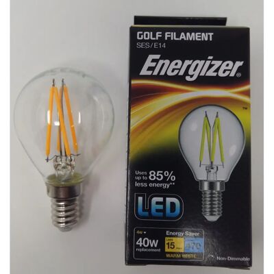 Energizer LED SES (E14) Golf Filament Non-Dimmable Ampoule - Ampoule - Publicité Energizer LED SES (E14) Golf Filament Non-Dimmable Ampoule - Ampoule - Publicité