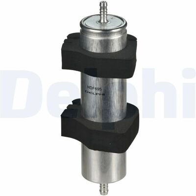 Delphi HDF695 Polttoaineen suodatin - Linja, alumiini, 250mm Delphi HDF695 Polttoaineen suodatin - Linja, alumiini, 250mm