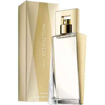 Ensemble Attraction Avon - Eau de Toilette, Lait pour le corps & Parfum - Publicité Ensemble Attraction Avon - Eau de Toilette, Lait pour le corps & Parfum - Publicité