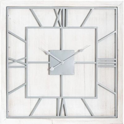 Hill Interiors 21652 White Square Wall Clock - Wall Clock Hill Interiors 21652 White Square Wall Clock - Wall Clock