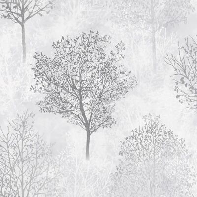 Arthouse Wonderland Tree Pattern Silver Grey Wallpaper - Wallpaper Arthouse Wonderland Tree Pattern Silver Grey Wallpaper - Wallpaper