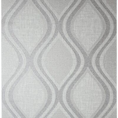 Arthouse Grey Wave Wallpaper - Geometric Pattern, Heavy Vinyl, Paste Wall - Wallpaper Arthouse Grey Wave Wallpaper - Geometric Pattern, Heavy Vinyl, Paste Wall - Wallpaper