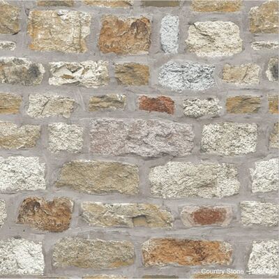 Arthouse Country Stone Pattern Wallpaper - Rustic Faux Brick Effect - 6965 Arthouse Country Stone Pattern Wallpaper - Rustic Faux Brick Effect - 6965