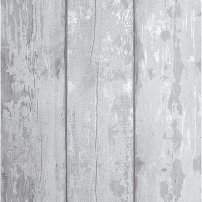 Arthouse Washable Wood Plank Wallpaper - Metallic Textured Wallcovering Arthouse Washable Wood Plank Wallpaper - Metallic Textured Wallcovering