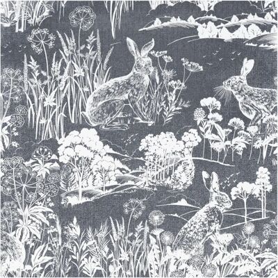 Arthouse Meadow Hare Navy Wallpaper - Wallpaper Arthouse Meadow Hare Navy Wallpaper - Wallpaper