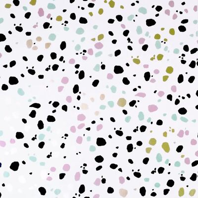 Arthouse Dalmatian Pastel Wallpaper - Metallic Pink, Teal, Gold - Wallcovering Arthouse Dalmatian Pastel Wallpaper - Metallic Pink, Teal, Gold - Wallcovering