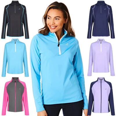 Under Par Jersey de golf pour femmes avec zip - Jersey de golf Under Par Jersey de golf pour femmes avec zip - Jersey de golf