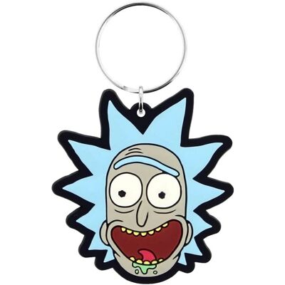 Porte-clés en caoutchouc Rick et Morty - Produit officiel - Publicité Porte-clés en caoutchouc Rick et Morty - Produit officiel - Publicité