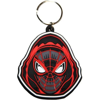 Llavero de Spider-Man Miles Morales en caucho negro - CO-90130 Llavero de Spider-Man Miles Morales en caucho negro - CO-90130