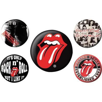 Pyramid International - Rolling Stones - Classique - Lot de 5 badges - Badges Pyramid International - Rolling Stones - Classique - Lot de 5 badges - Badges