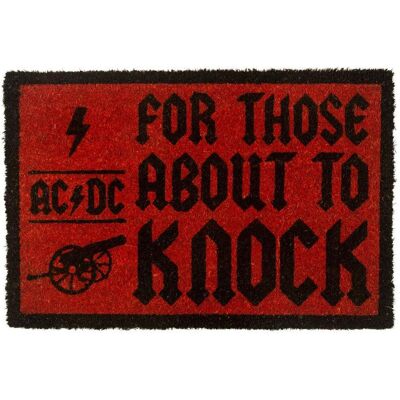 Pyramid International AC/DC Dørmatte - For De Som Skal Banke - 40x57cm Pyramid International AC/DC Dørmatte - For De Som Skal Banke - 40x57cm
