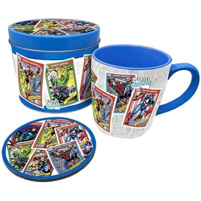 Set Tazza e Sottobicchiere Retro Marvel di Pyramid International - Multicolore Set Tazza e Sottobicchiere Retro Marvel di Pyramid International - Multicolore