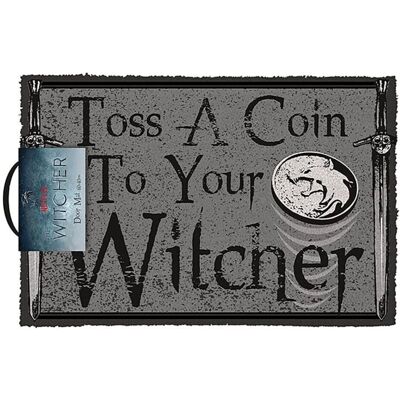 Tapis d'entrée The Witcher - Toss a Coin - Gris - Publicité Tapis d'entrée The Witcher - Toss a Coin - Gris - Publicité
