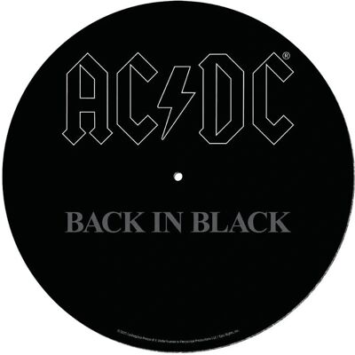 Bengans - Ac/Dc Back In Black Turntable Slipmat - Slipmat Bengans - Ac/Dc Back In Black Turntable Slipmat - Slipmat