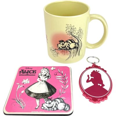Disney Alice i Underlandet Presentset - Vintage, Mugg, Underlägg & Nyckelring Disney Alice i Underlandet Presentset - Vintage, Mugg, Underlägg & Nyckelring
