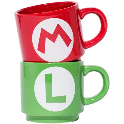 Super Mario Mario Luigi Initial Stapelbare Becher-Set - Stapelbare Becher Super Mario Mario Luigi Initial Stapelbare Becher-Set - Stapelbare Becher