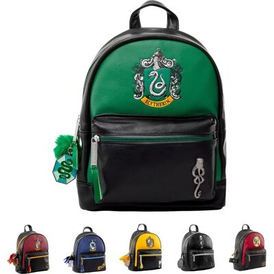 Sac à Dos Harry Potter Serpentard - Mini Sac en Cuir PU Agréé - Publicité Sac à Dos Harry Potter Serpentard - Mini Sac en Cuir PU Agréé - Publicité