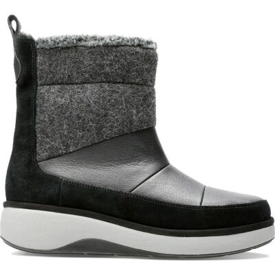Clarks Un Vista Walk2 Czarna Skóra Izolowane Botki Clarks Un Vista Walk2 Czarna Skóra Izolowane Botki