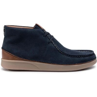 Clarks Oakland Mid Veterschoenen in blauw nubuckleder - Boots Clarks Oakland Mid Veterschoenen in blauw nubuckleder - Boots